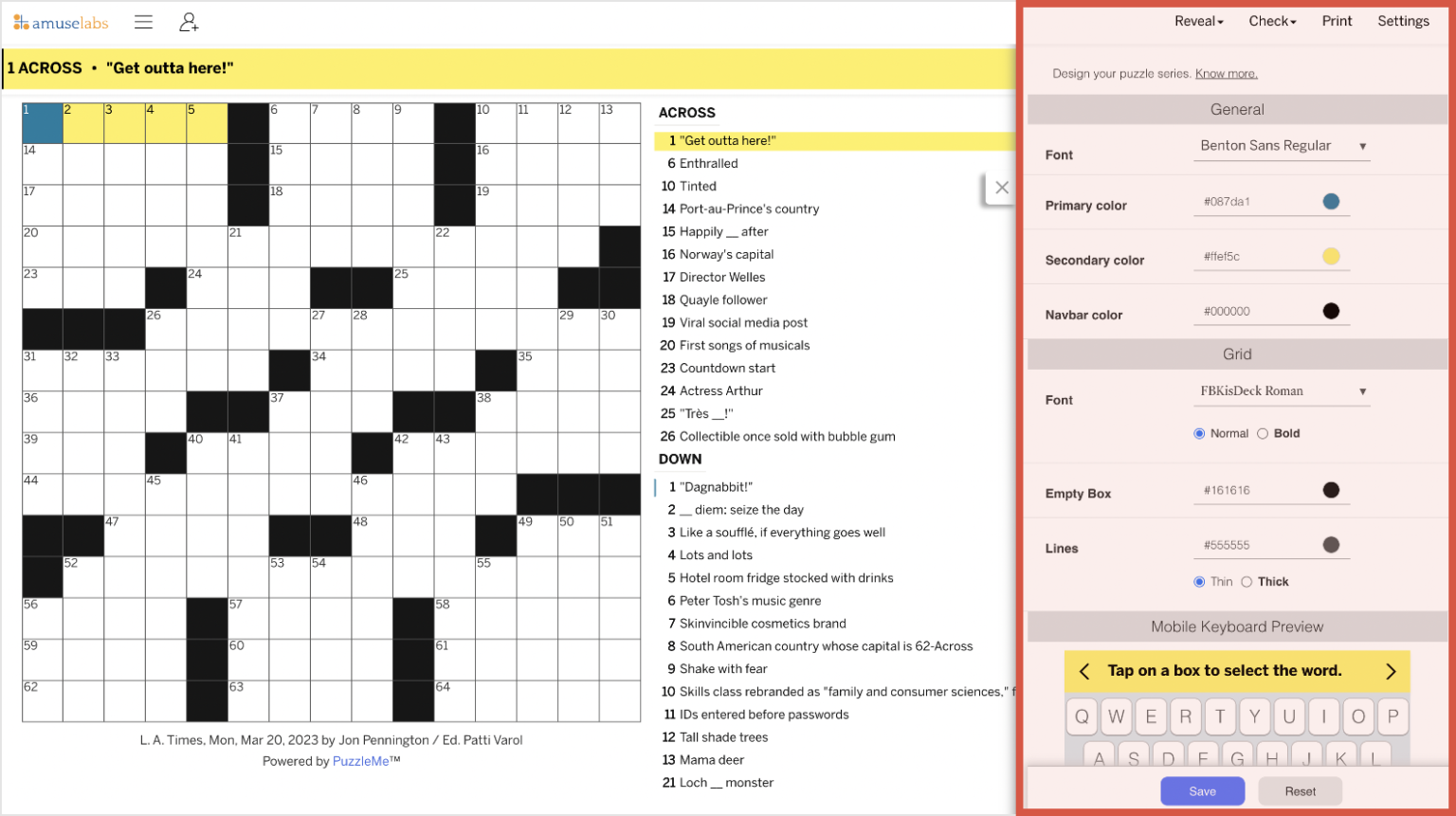 Crossword Puzzle Maker Create Crosswords Your Solvers Love
